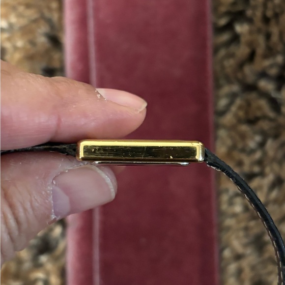 Longines Gold Case with Black Strap Ladies Watch - Picture 4 of 13